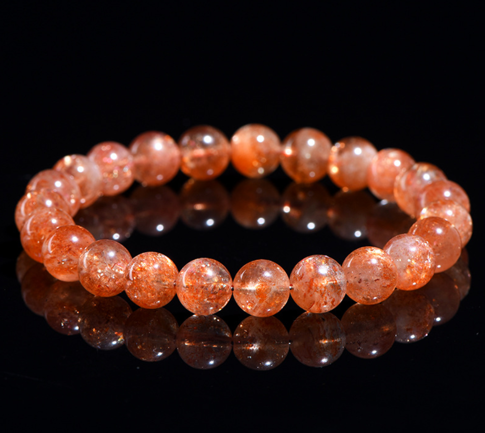 Natural Golden Sunstone Bracelet - Solar Plexus Chakra & Personal Power Realignment
