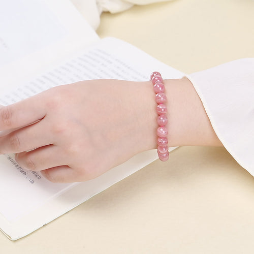 Natural Argentine Rhodochrosite Bracelet - Heart Chakra Healing & Soulmate Attraction