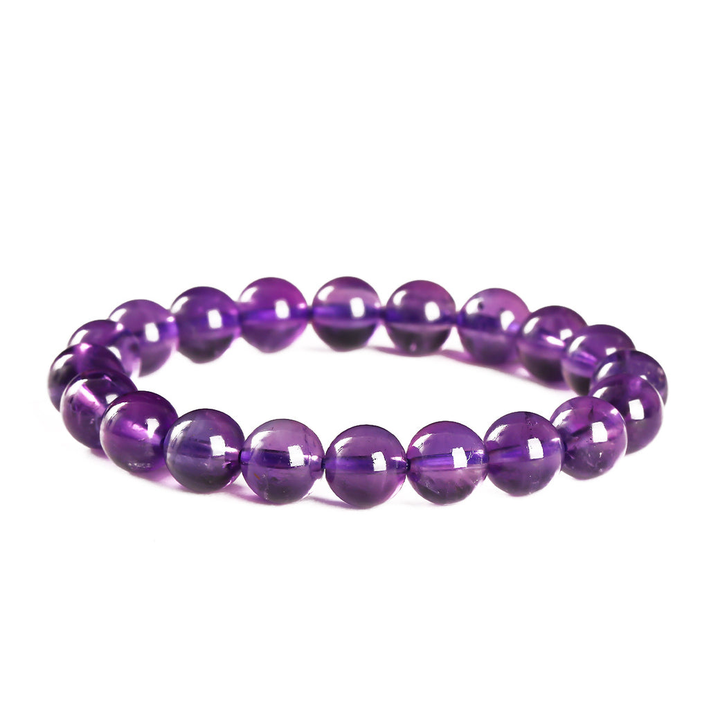 Natural Uruguay Amethyst Bracelet - Deep Peace & Spiritual Clarity