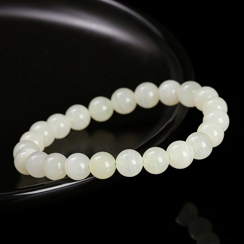 Natural Green Calcite Bracelet - Heart Chakra Healing & Mental Clarity