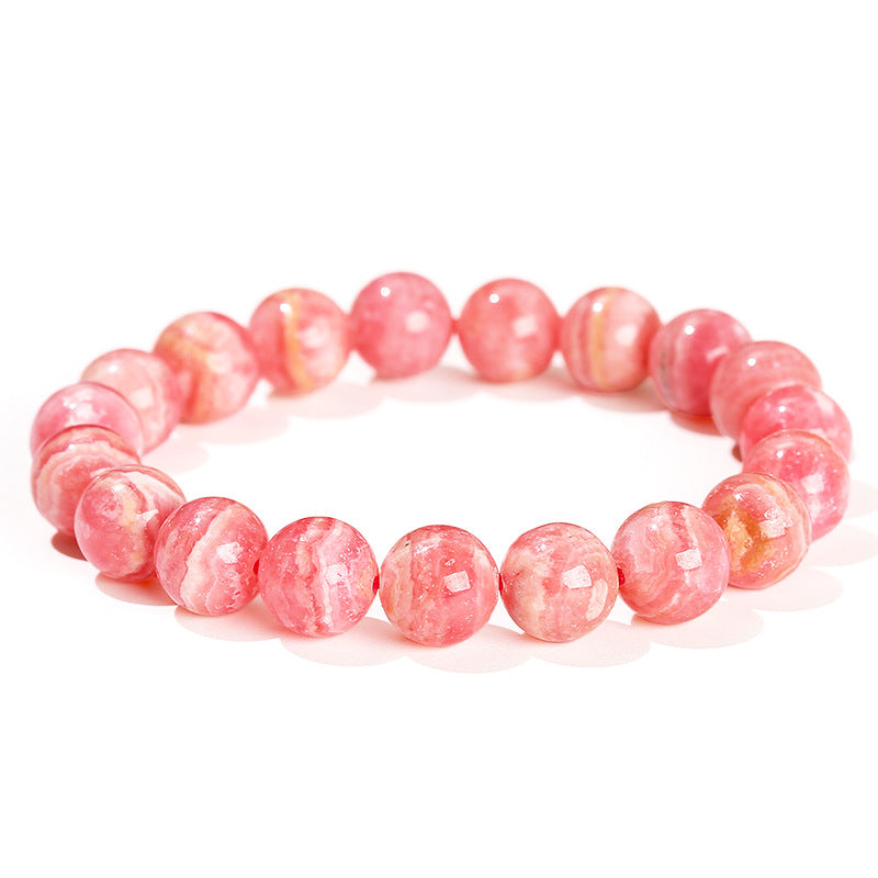 Natural Argentine Rhodochrosite Bracelet - Heart Chakra Healing & Soulmate Attraction