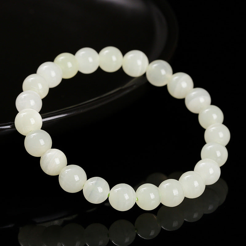 Natural Green Calcite Bracelet - Heart Chakra Healing & Mental Clarity