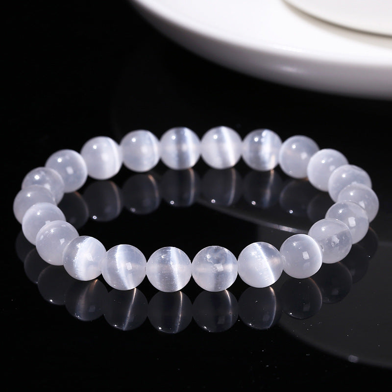 White Cat's Eye Energy Bracelet - Focus & Insight