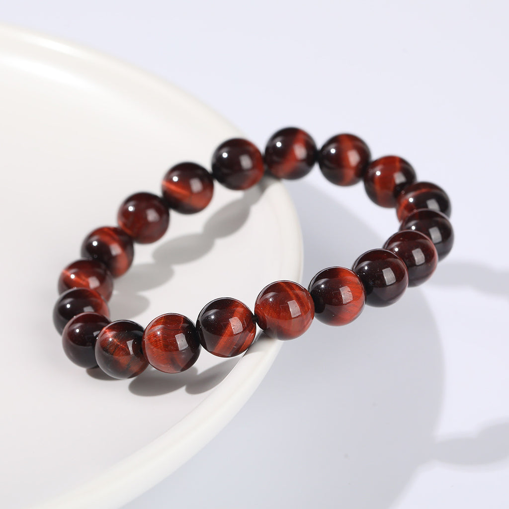 Natural Red Tiger's Eye Bracelet -  Lightning Flash & Warrior Power