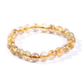 Natural Golden Rutilated Quartz Crystal Bracelet - Abundance & Clarity