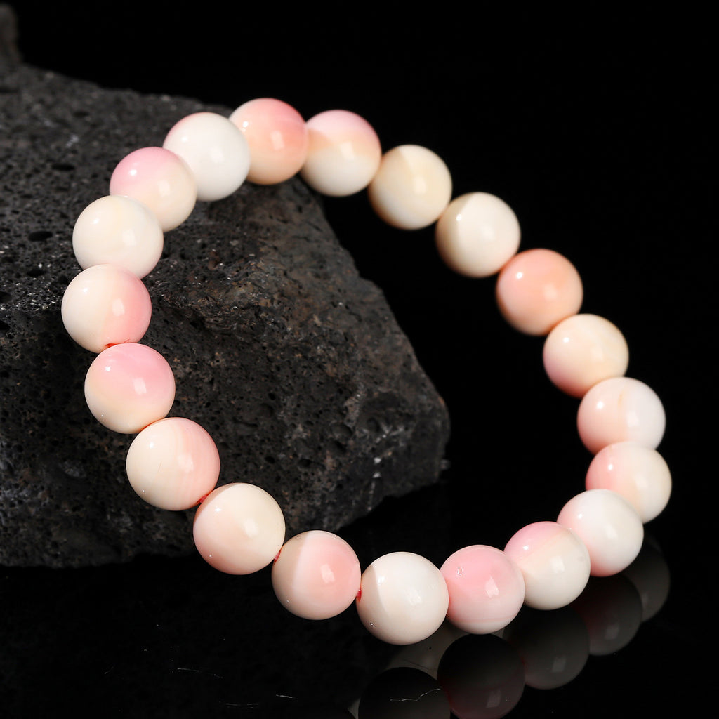 Natural Queen Conch Shell Bracelet - Sacred Feminine Power & Heart Healing