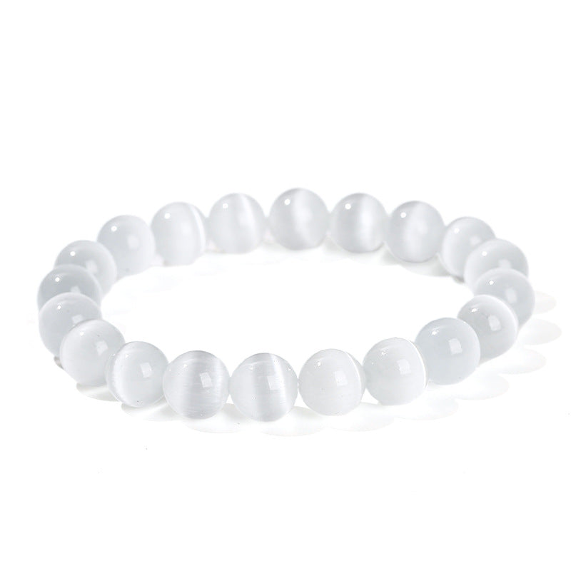 White Cat's Eye Energy Bracelet - Focus & Insight