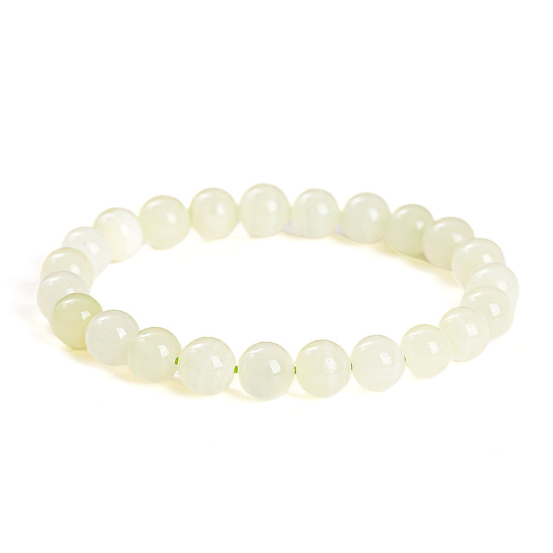 Natural Green Calcite Bracelet - Heart Chakra Healing & Mental Clarity