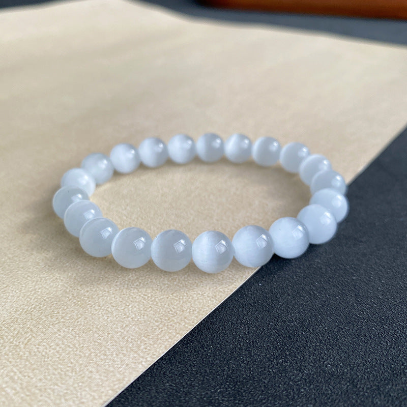 White Cat's Eye Energy Bracelet - Focus & Insight