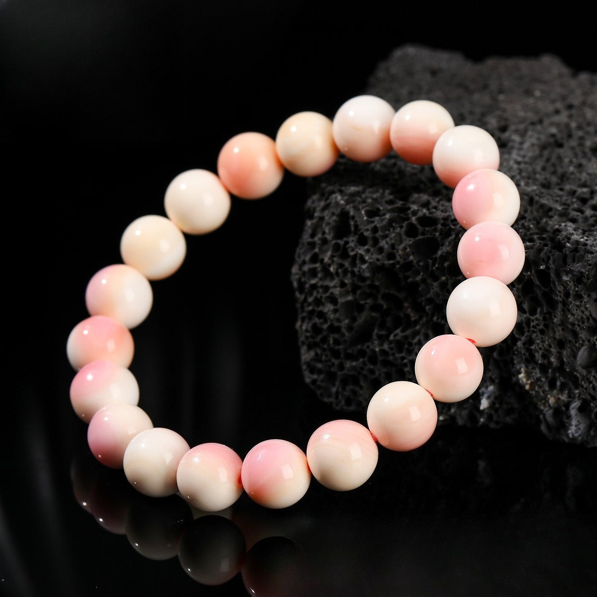 Natural Queen Conch Shell Bracelet - Sacred Feminine Power & Heart Healing