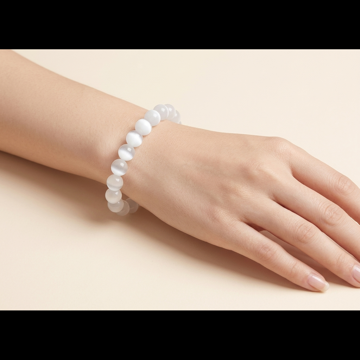 White Cat's Eye Energy Bracelet - Focus & Insight