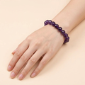 Natural Uruguay Amethyst Bracelet - Deep Peace & Spiritual Clarity