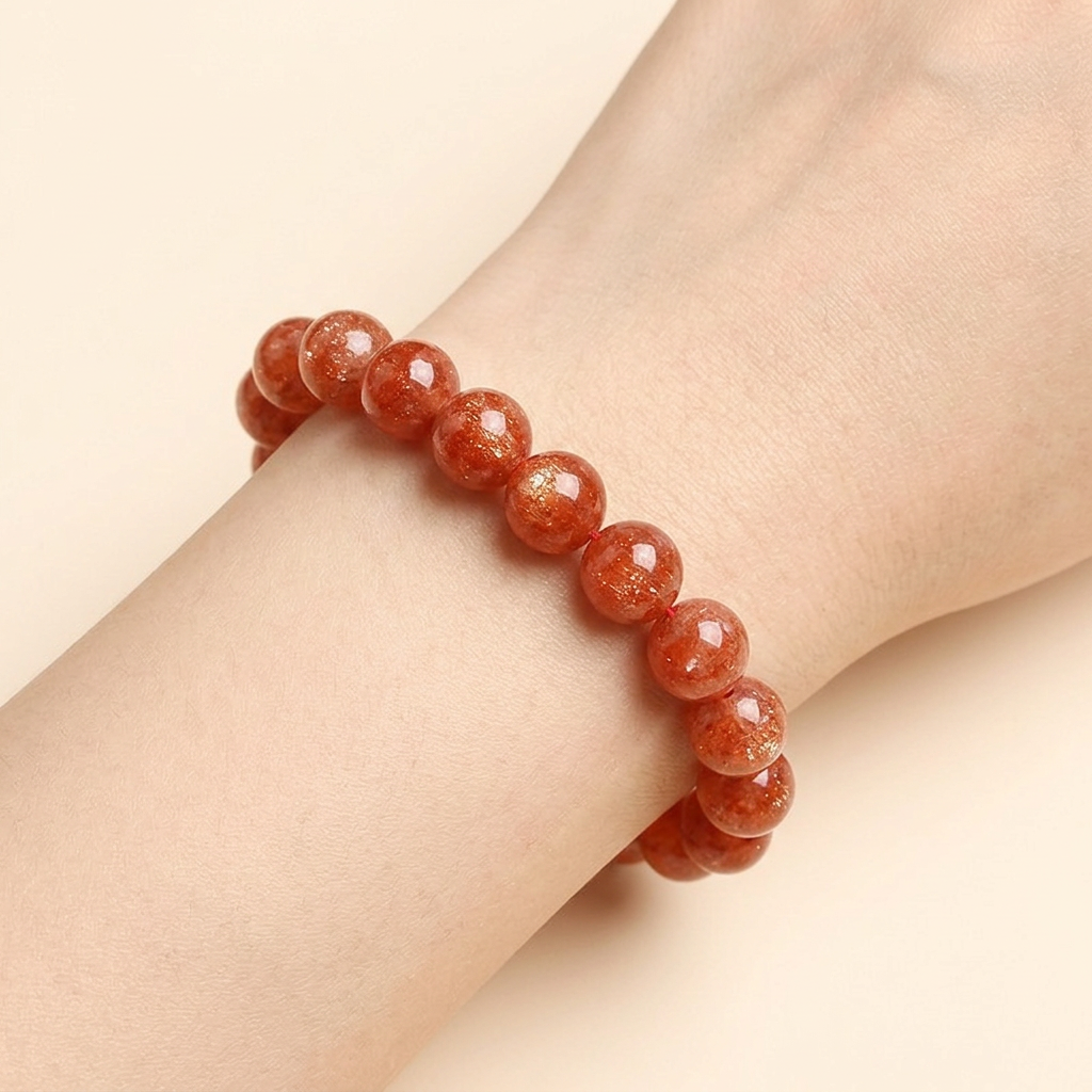 Natural Golden Sunstone Bracelet - Solar Plexus Chakra & Personal Power Realignment