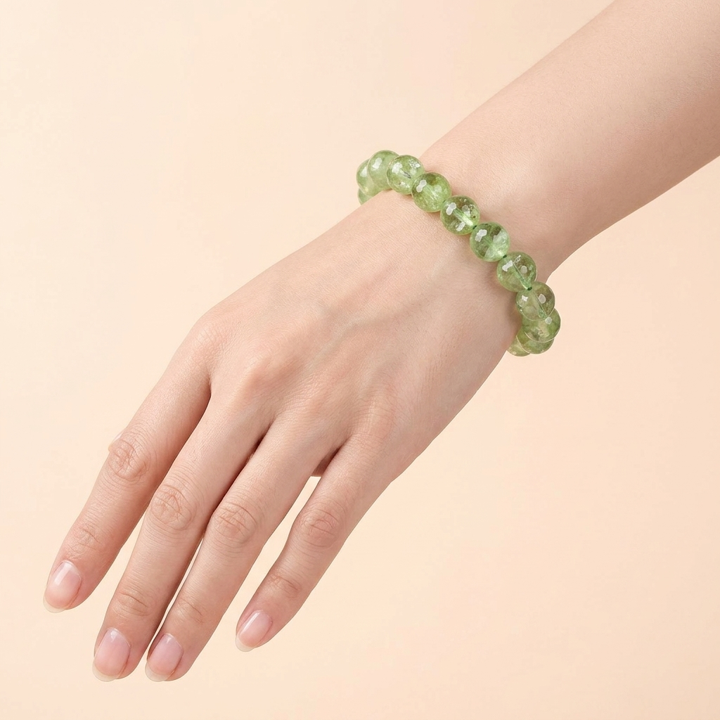 Natural Green Fuchsite Crystal Bracelet - Heart Healing & Vitality
