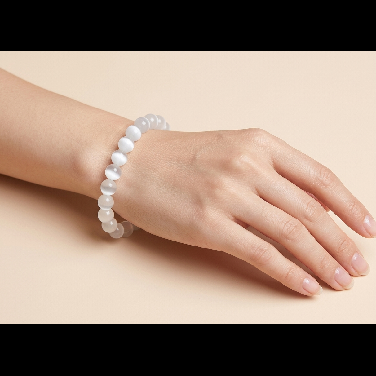 White Cat's Eye Energy Bracelet - Focus & Insight